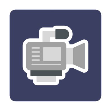 video kamera simgesi, vektör illüstrasyonu basit tasarım