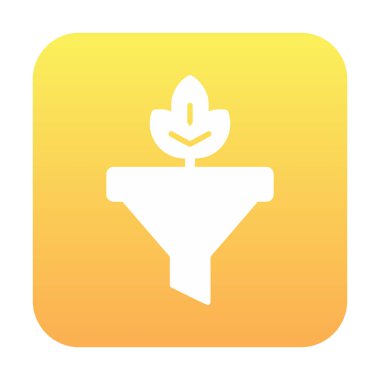 Bitki ve vektör illüstrasyonlu filtre hunisi