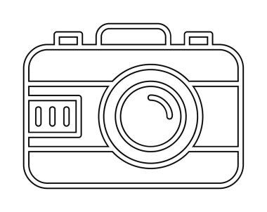 fotoğraf makinesi simgesi, vektör illüstrasyonu 