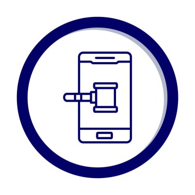 akıllı telefon simgesi, vektör illüstrasyonu basit tasarım