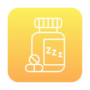 Uyku Hapları Şişesinin vektör çizimi 