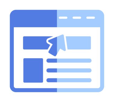 Web sayfası simgesi, vektör illüstrasyonu