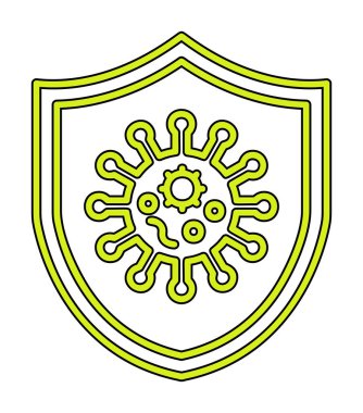 Virüs koruma simgesi vektör illüstrasyonu