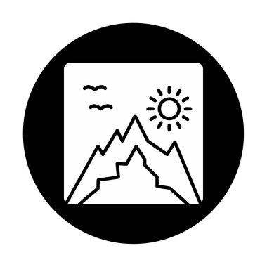 fotoğraf simgesi vektör illüstrasyonu