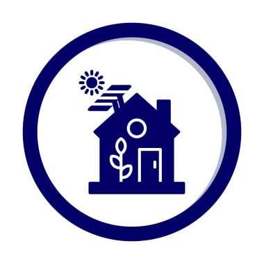 Eco house simge vektör çizim