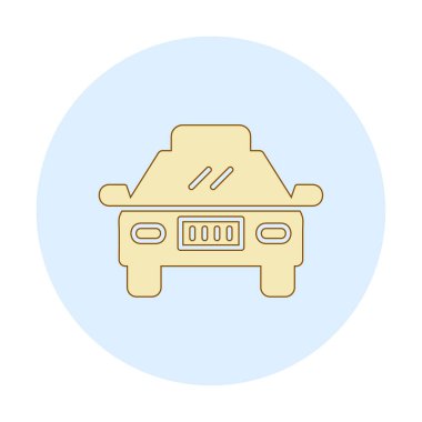 taksi simgesi vektör illüstrasyonu 