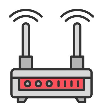  Wi-fi yönlendirici vektör illüstrasyonu