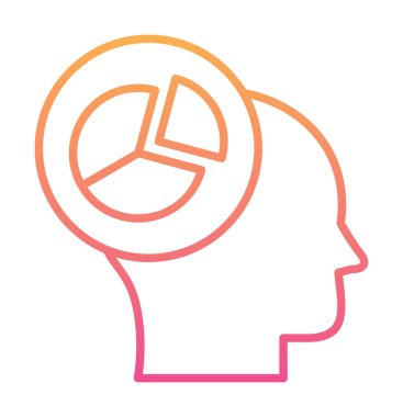 Basit Pasta Grafiği simgesi, vektör illüstrasyonu