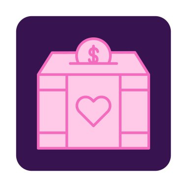 Charity Kutu vektör simgesi 