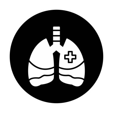 akciğer simgesi, vektör illüstrasyonu  