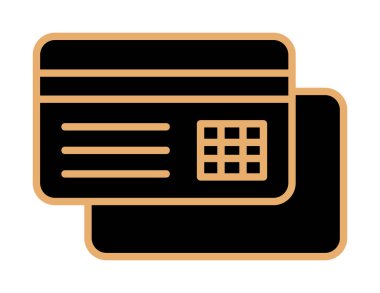 düz kredi kartı simgesi tasarımı  