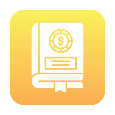 Basit Finansal Kitap simgesi, vektör illüstrasyonu