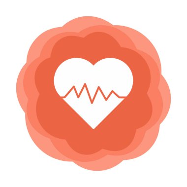 Kalp simgesi, vektör illüstrasyonu basit tasarım