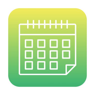 Takvim simgesi, vektör çizimi