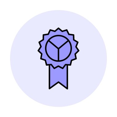 Rozet. Web simgesi basit illüstrasyon              