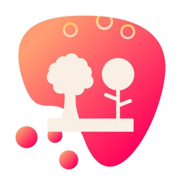 Kişisel ve ticari kullanım için ağaç simgesi vektör illüstrasyonu.