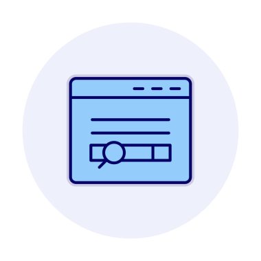 Düz simge, vektör illüstrasyonu taranıyor