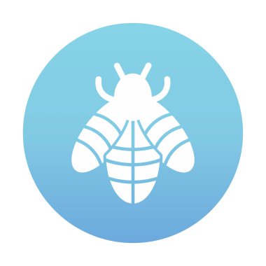 Şirin Arı simgesi, vektör çizim        