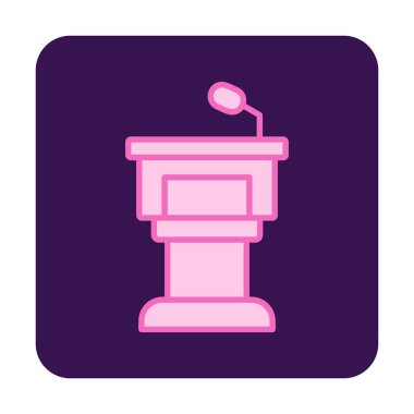 Podyum simgesinin vektör illüstrasyonu 