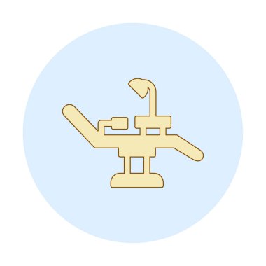 Dişçi Sandalyesi vektör illüstrasyonu, simge ögesi arkaplanı                