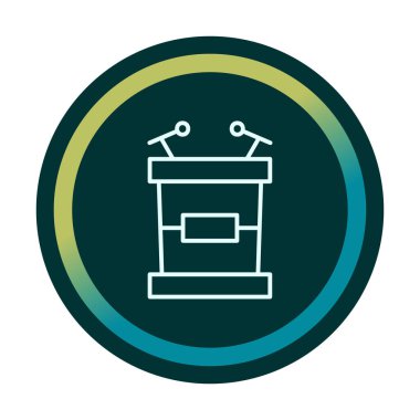 Modern Tribune simgesinin vektör çizimi                     