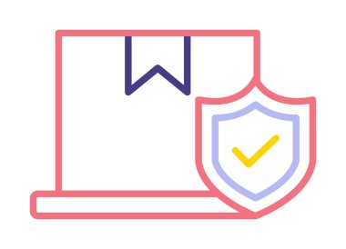 İşaretleme simgesi, vektör illüstrasyonlu kutu 