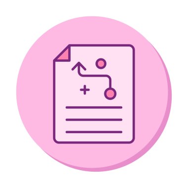 Basit Strateji simgesi, vektör illüstrasyonu