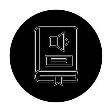 Basit Ses Kitabı simgesi, vektör illüstrasyonu