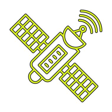 Uydu Simgesi, vektör illüstrasyonu 