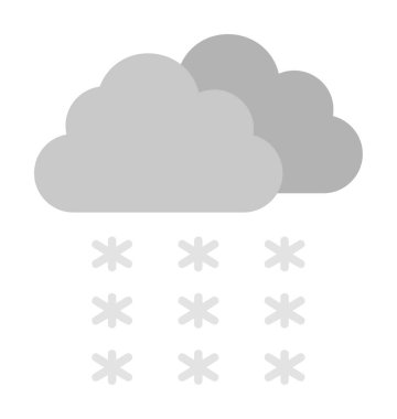 Basit kar yağışı simgesi, vektör çizimi