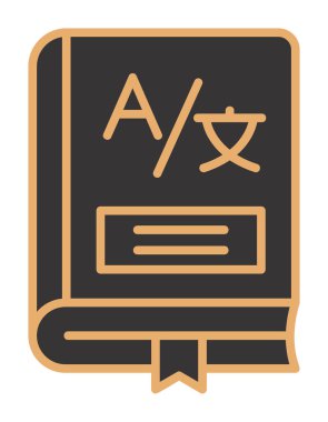 sözlük modern simgesinin vektör illüstrasyonu                               