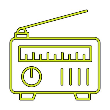 radyo simgesi web basit illüstrasyon