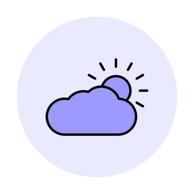 Hava durumu simgesi, vektör illüstrasyonu 