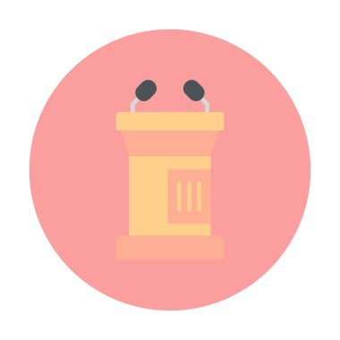 hoparlör kürsü simgesi vektör illüstrasyonu                         