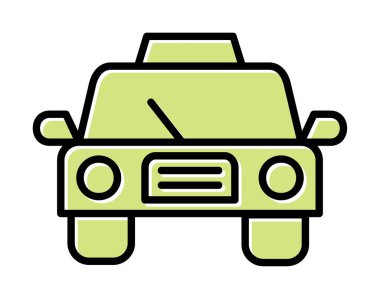 taksi simgesi vektör illüstrasyonu 