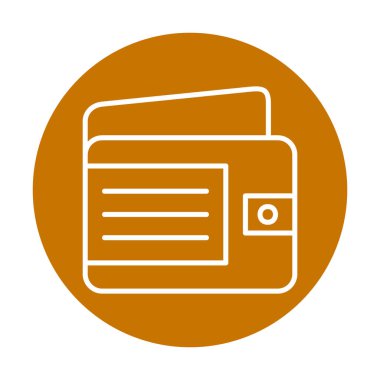 Cüzdan web simgesi, vektör illüstrasyon tasarımı