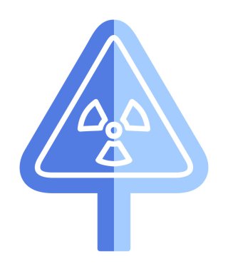 Radyasyon işareti. Web simgesi basit tasarım