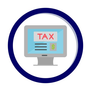 vergi ödeme ikonu vektör illüstrasyonu