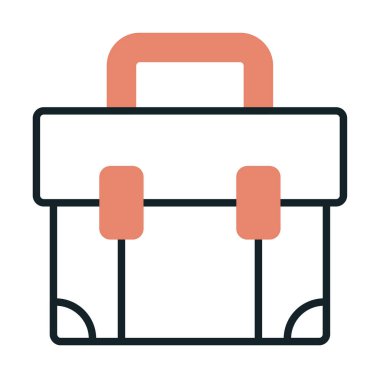 bavul ikonu vektör illüstrasyonu 