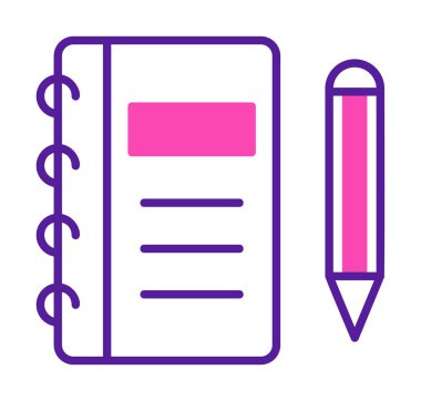 Kalem, vektör illüstrasyonlu günlük 