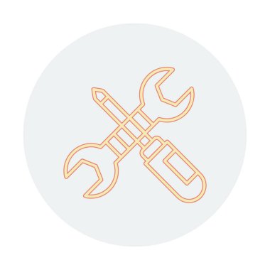 Basit mekanik Araçlar simgesi, vektör illüstrasyonu