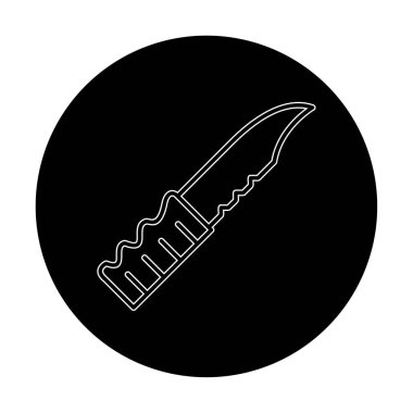 Basit bıçak simgesi vektör çizimi