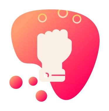 Yumruk simgesi basit vektör