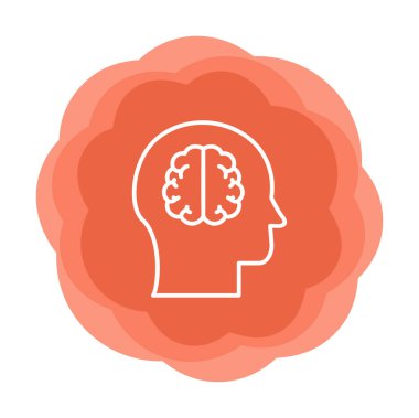 beyin ikonu vektör çizimi tasarımı