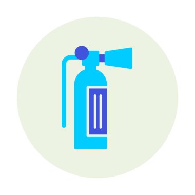 Basit bir yangın söndürücü. Web illüstrasyonu  