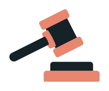 Basit yassı adalet yasası vektör illüstrasyonu