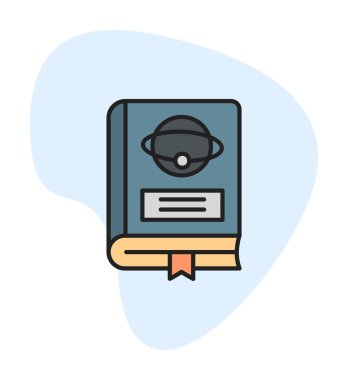 Vektör illüstrasyonu, Astronomi Kitabı simgesi  