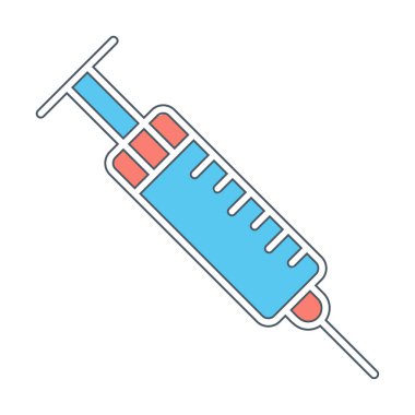 Şırınga web simgesi, vektör çizim 
