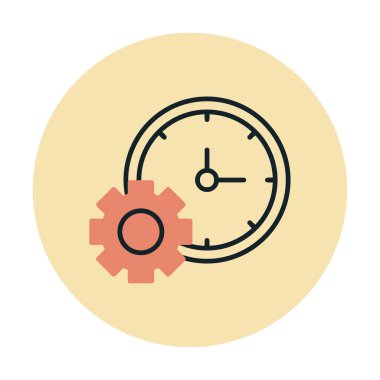 Zaman Yöneticisi web simgesi vektör illüstrasyonu