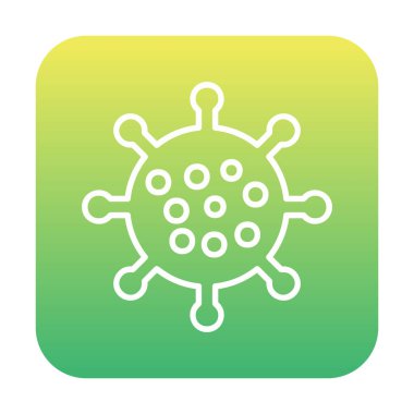 Corona virüs simgesi, covid-19 salgın hastalık sembolü, çizgi biçimi vektör simgesi